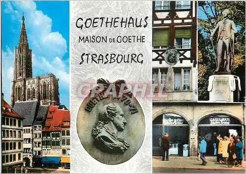 Moderne Karte Strasbourg Bas Rhin Maison de Goethe