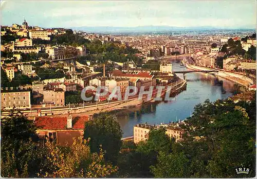 Cartes postales moderne Lyon Vue generale La Saone la Chaine des Alpes et le Mont Blanc