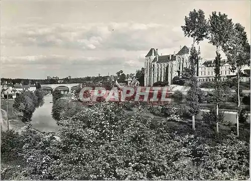 Cartes postales moderne L'Abbaye de Solesmes et le pont de Juigne Sarthe