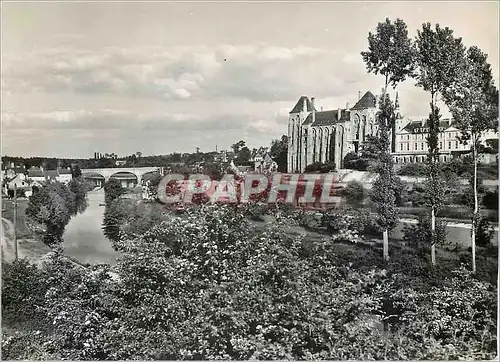 Moderne Karte L'Abbaye de Solesmes et le pont de Juigne Sarthe