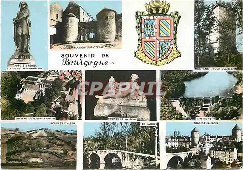 Cartes postales moderne Souvenir de Bourgogne Alise Ste Reine Montbard Semur en Auxois