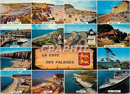 Cartes postales moderne La Cote des Falaises Seine Maritime Le Treport Mesni