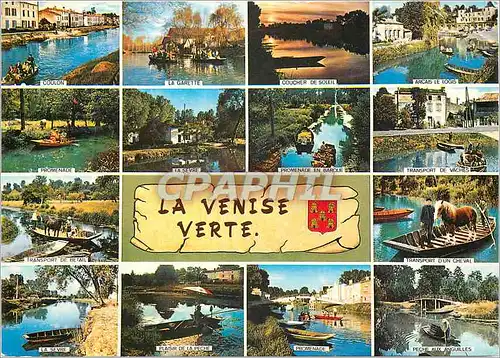 Cartes postales moderne La Venise Verte Coulon La Garette Coucher de soleil Arcais le logis