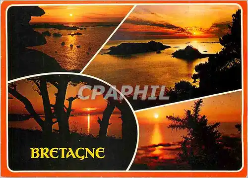 Cartes postales moderne Bretagne Couchers de soleil sur la cote bretonne