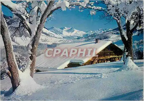 Cartes postales moderne Neige et Soleil Le Chalet sous la neige