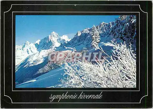 Moderne Karte Symphonic Hivernale neige et soleil