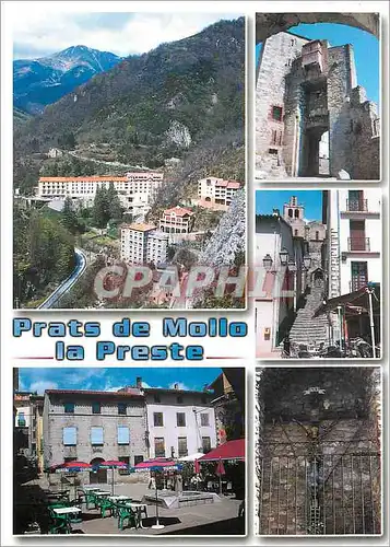 Moderne Karte Prats de Mollo la Preste Divers aspects de la ville