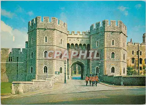 Moderne Karte Windsor Castle Henry VIII Gateway with a detachment of the Castle Guard