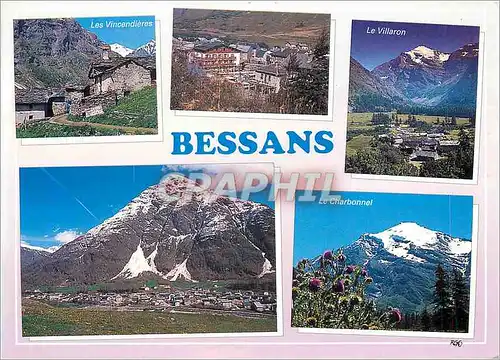 Moderne Karte Bessans Village Pittoresque dont les hameaux seculaires et les sommets enneiges offrent des pays