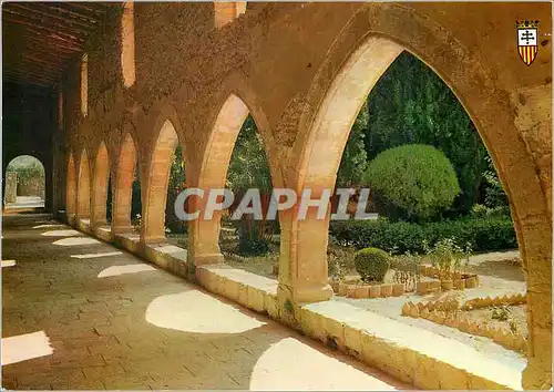 Moderne Karte Costa Dorada Tarragona Monasterio de Santes Creus Aile de la Cloitre posterieur