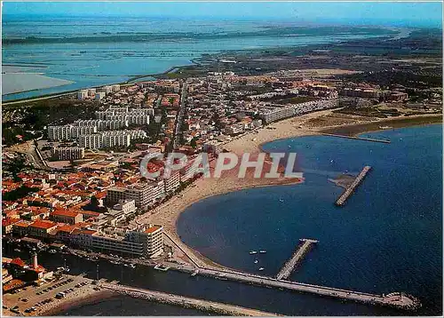 Moderne Karte Le Grau du Roi Vue aerienne