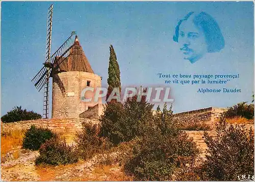 Cartes postales moderne Fontvieille B du R Le Moulin de Daudet d'Ou le Grand Conteur a date Ses Lettres