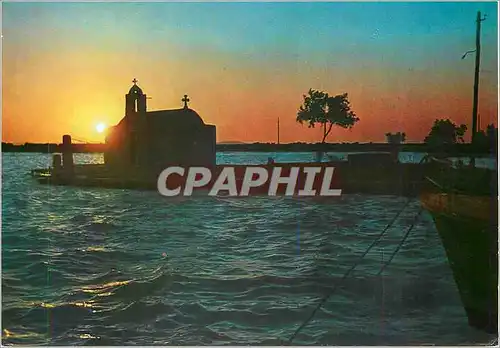 Cartes postales moderne Naxos Le Coucher du Port