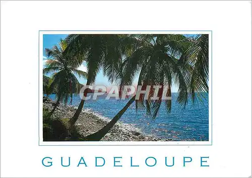 Moderne Karte Guadeloupe Antilles francaises Bouillante Anse a galets