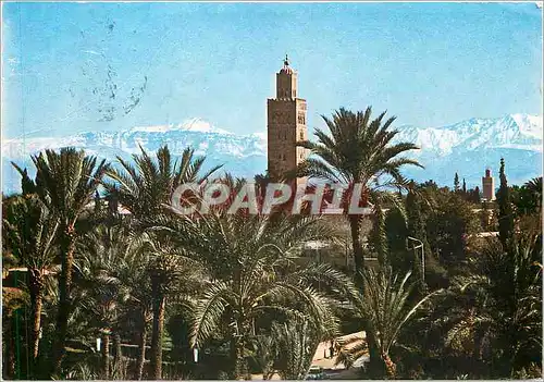 Cartes postales moderne Le Maroc Pittoresque Marrakech Koutoubia Grand Atlas