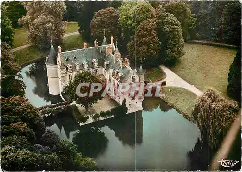 Cartes postales moderne Lorrez le Bocage S et M Vue aerienne du Chateau La Cour d'Honneur