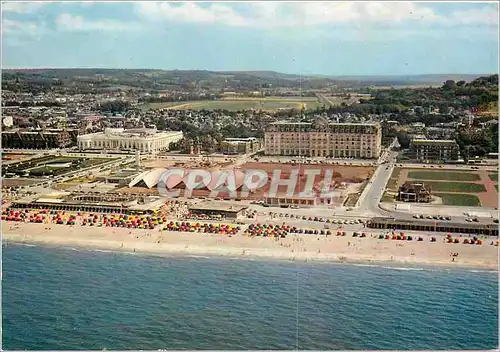 Cartes postales moderne Deauville Calvados La Plage Fleurie Vue generale le casino la plage