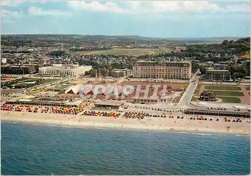 Moderne Karte Deauville Calvados La Plage Fleurie Vue generale le casino la plage