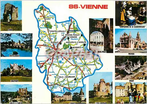 Cartes postales moderne Vienne Prefecture Poitiers Sous Prefect Chatellerault Montmorillon