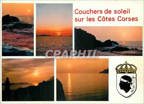 Moderne Karte Corse Ile de beaute Paradis d'ete