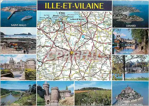 Cartes postales moderne Ille et Vilaine Les sites touristiques