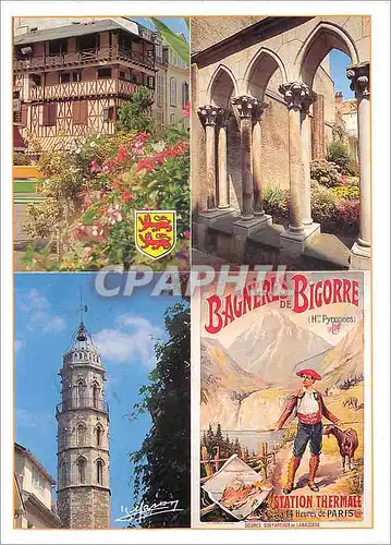 Cartes postales moderne Hautes Pyrenees Bagneres de Bigorre Le cloitre la tour de l'Horloge