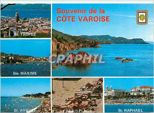 Moderne Karte Souvenir de la Cote Varoise St Tropez Ste Maxime