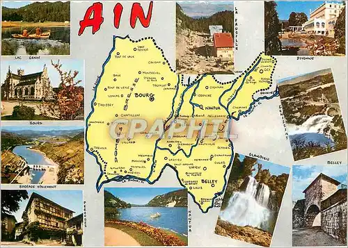 Cartes postales moderne Departement de l'Ain Le departement faisant partie de l'ancienne province de Bourgogne