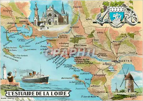 Cartes postales moderne L'Estuaire de la Loire Bateau Paquebot