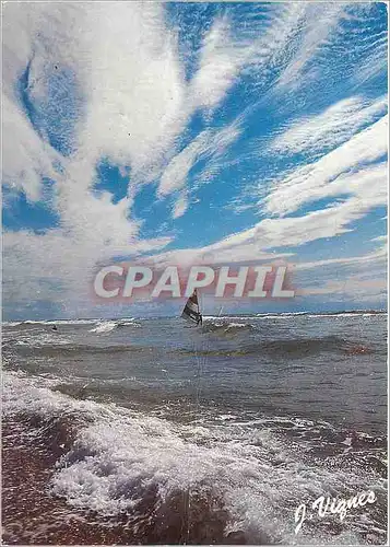 Cartes postales moderne Visages des Landes Effets ciels sur l'Ocean Planche a voile