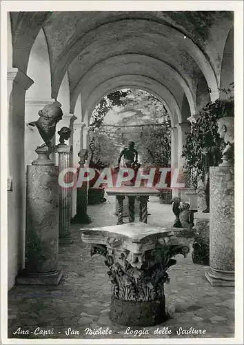 Moderne Karte Ana Capri San Michele Loggia delle Sculpture