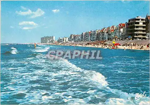 Moderne Karte La Cote d'Opale Malo les Bains Nord La plage et le front de mer