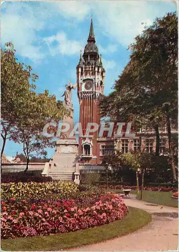 Cartes postales moderne Calais P de C Le Beffroi vu du Parc St Pierre