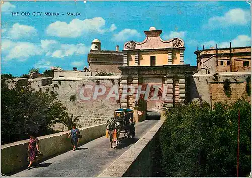 Moderne Karte The Old City Mdina Malta