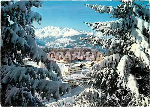 Moderne Karte Switzerland Paysage d'hiver a Crans sur Sierre