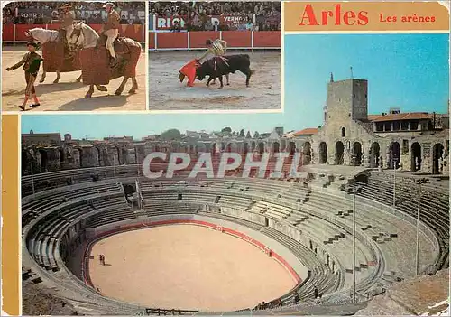 Moderne Karte Lumiere de Provence Arles Les arenes romaines qui servent aujourd hui de cadre aux corridas