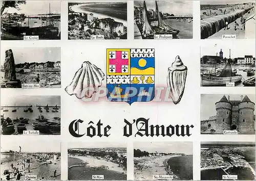 Moderne Karte Cote d'Amour Le Croisic La Baule Pornichet