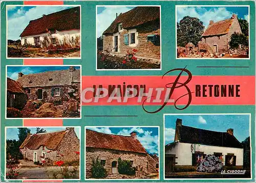 Cartes postales moderne Bretagne Quand la Bretagne habite une chaumiere