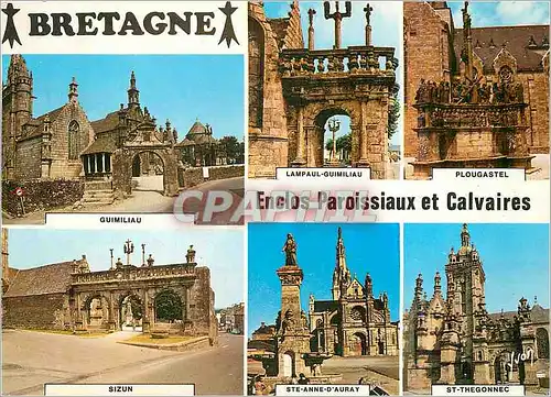 Cartes postales moderne La Bretagne Enclos Paroissiaux et Calvaires