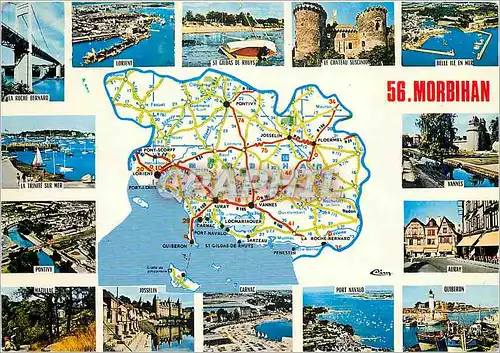 Cartes postales moderne Morbihan Prefecture Vannes Sous Prefectures Lorient Pontivy