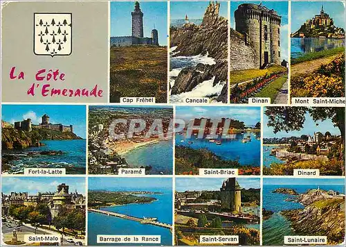 Cartes postales moderne La Cote d'Emeraude Cap Frehel Cancale Dinan Mont Saint Michel