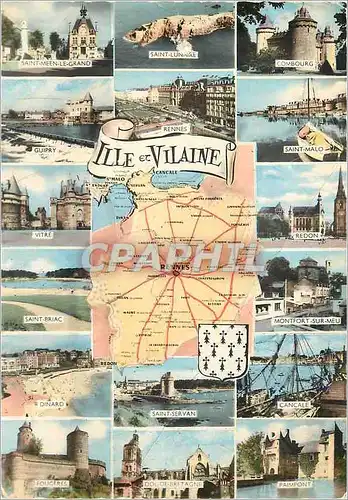 Cartes postales moderne Ille et Vilaine Saint Meen le Grand Saint Lunaire Combourg