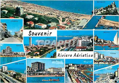 Moderne Karte Souvenir Riviera Adriatica