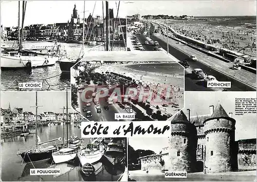 Moderne Karte Cote d'Armour Le Croisic Pornichet La Baule Le Pouliguen Guerande