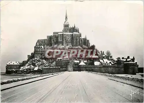Cartes postales moderne Le Mont Saint Michel Manche Le Mont sous la neige