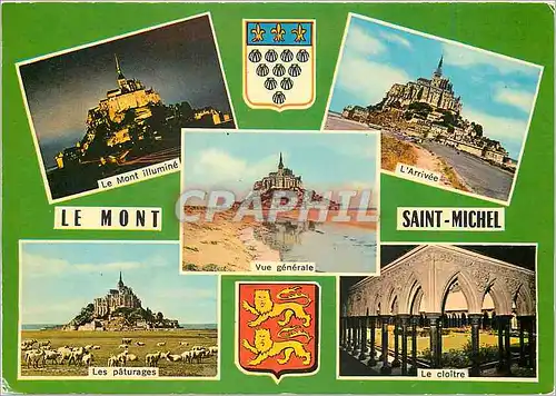 Cartes postales moderne Le Mont St Michel Manche Lion