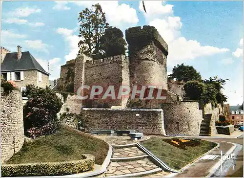 Moderne Karte Avranches Manche Le vieux Donjon et les remparts