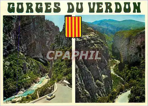 Moderne Karte Les Gorges du Verdon Var Alpes de Haute Provence Un des sites les plus grandioses du monde