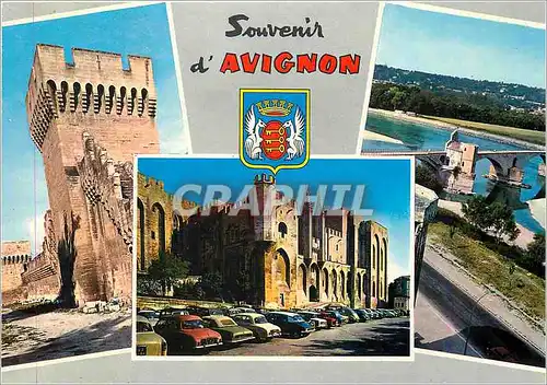 Cartes postales moderne Avignon Vaucluse Les Remparts Le Pont St Benezet Le Palais des Papes