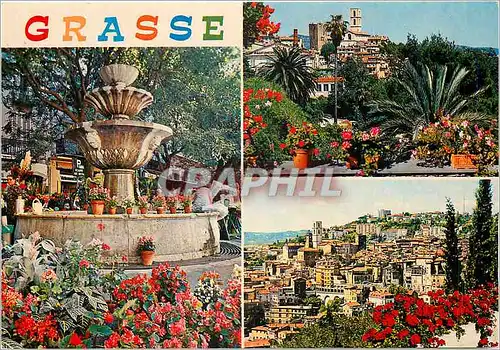 Cartes postales moderne Cote d'Azur French Riviera Grasse Alpes Maritimes Cites des fleurs Capitale des parfums